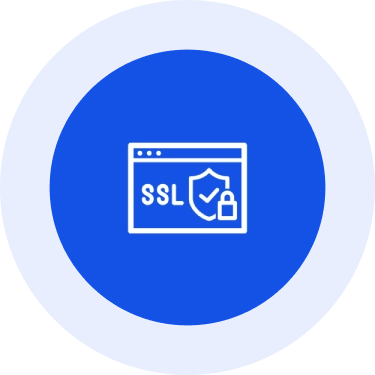 Browser window icon with SSL shield and lock